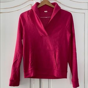 Shawl-collar sweatshirt